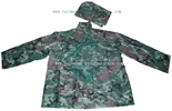 PVC camouflage rain jacket